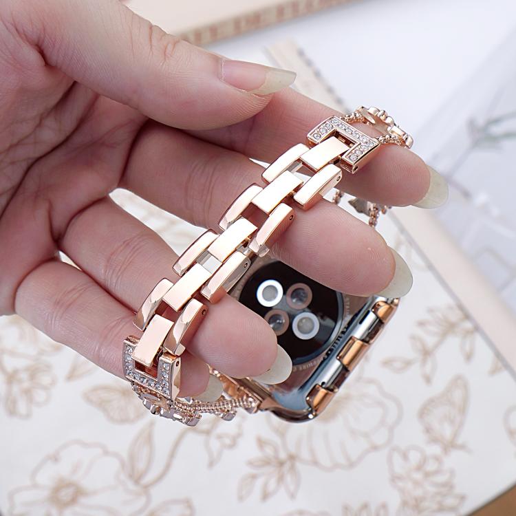 xDfind Diamond Metal Watch Band, For Apple Watch 42 / 44 / 45 / 46 / 49mm