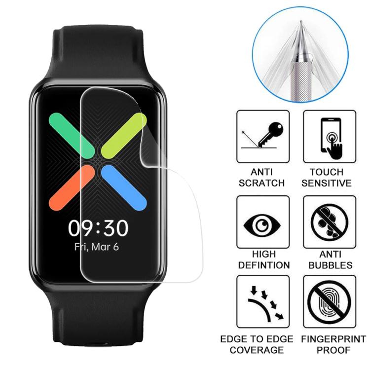 5pcs xDfind Soft Hydrogel Film Full Cover Watch Front Protector, For OPPO Watch Free
