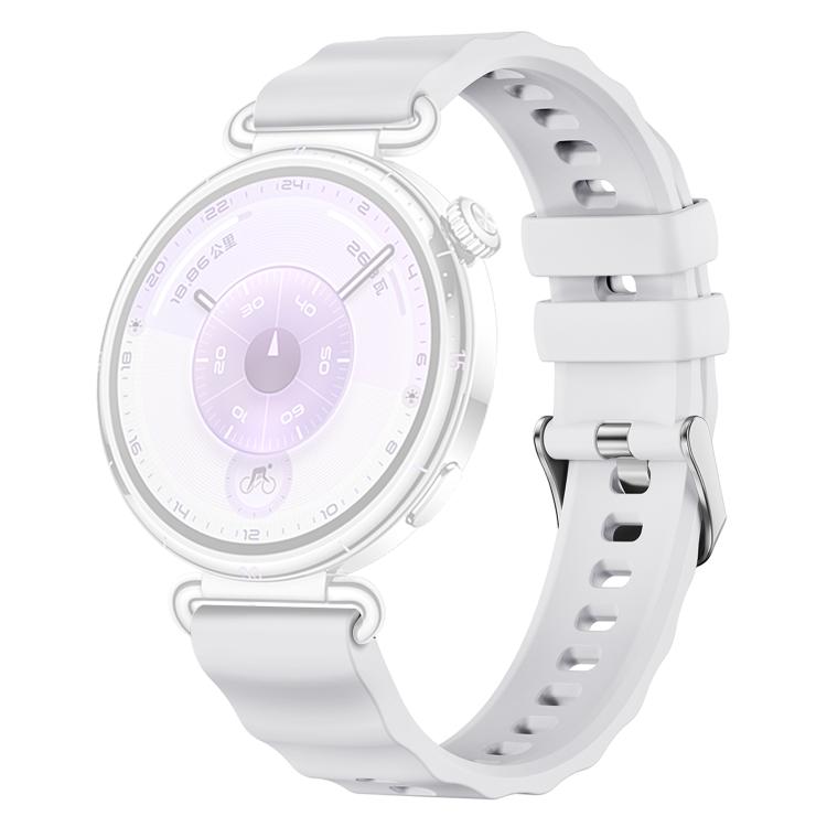 xDfind Quick Release Spring Bar Silver Buckle Solid Color Silicone Watch Band