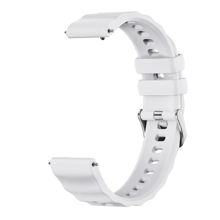 xDfind Quick Release Spring Bar Silver Buckle Solid Color Silicone Watch Band