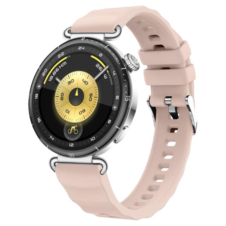 xDfind Quick Release Spring Bar Silver Buckle Solid Color Silicone Watch Band, For Huawei Watch GT 6 / 5 / 4 41mm