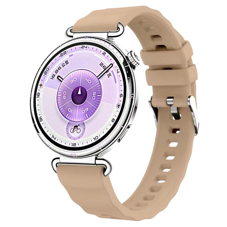 xDfind Quick Release Spring Bar Silver Buckle Solid Color Silicone Watch Band, For Huawei Watch GT 6 / 5 / 4 41mm