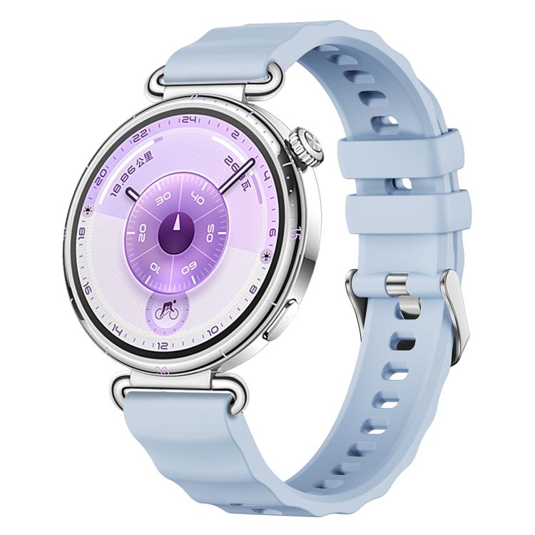 xDfind Quick Release Spring Bar Silver Buckle Solid Color Silicone Watch Band