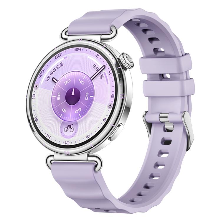 xDfind Quick Release Spring Bar Silver Buckle Solid Color Silicone Watch Band, For Huawei Watch GT 6 / 5 / 4 41mm