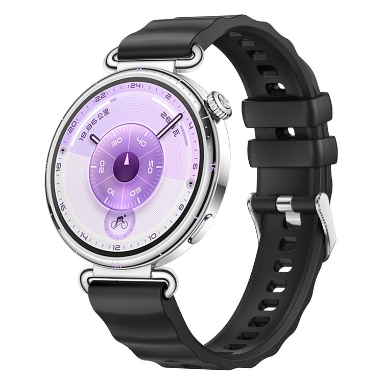 xDfind Quick Release Spring Bar Silver Buckle Solid Color Silicone Watch Band