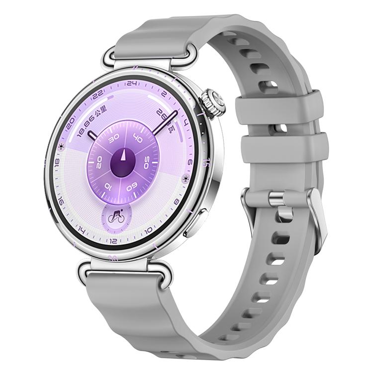 xDfind Quick Release Spring Bar Silver Buckle Solid Color Silicone Watch Band