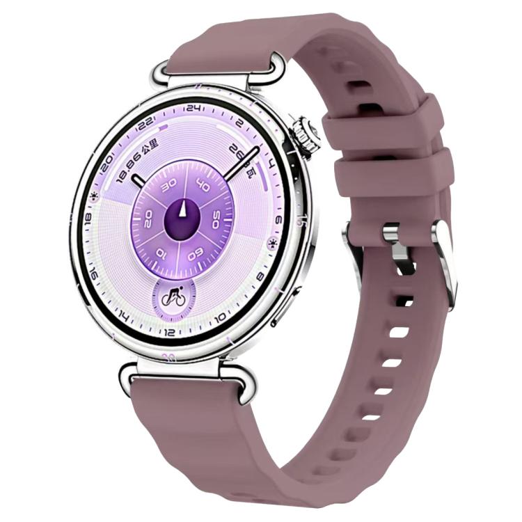 xDfind Quick Release Spring Bar Silver Buckle Solid Color Silicone Watch Band, For Huawei Watch GT 6 / 5 / 4 41mm