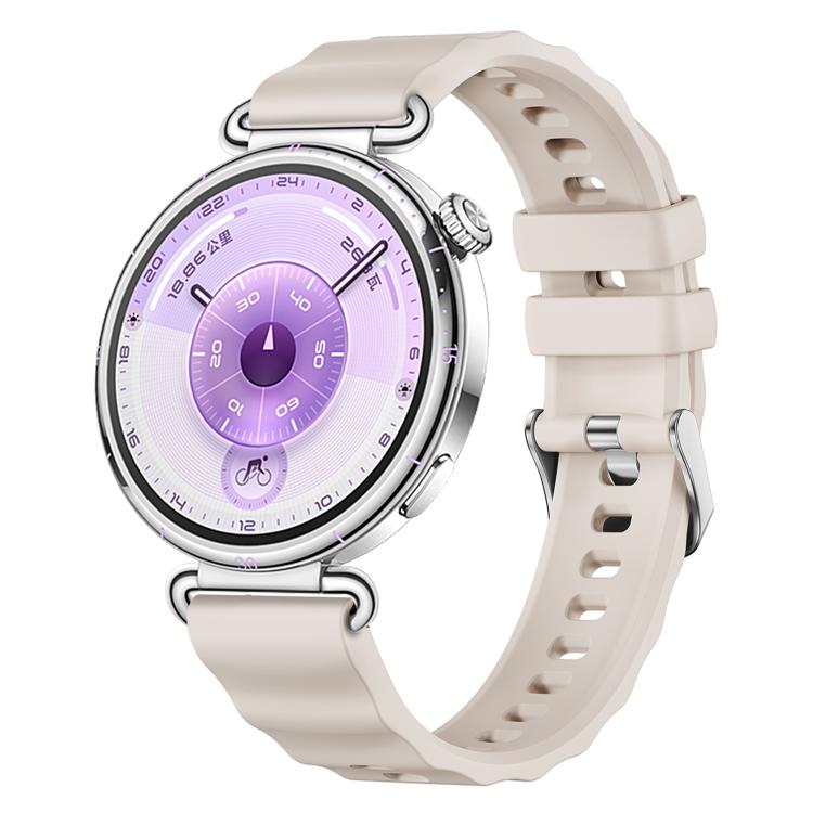 xDfind Quick Release Spring Bar Silver Buckle Solid Color Silicone Watch Band