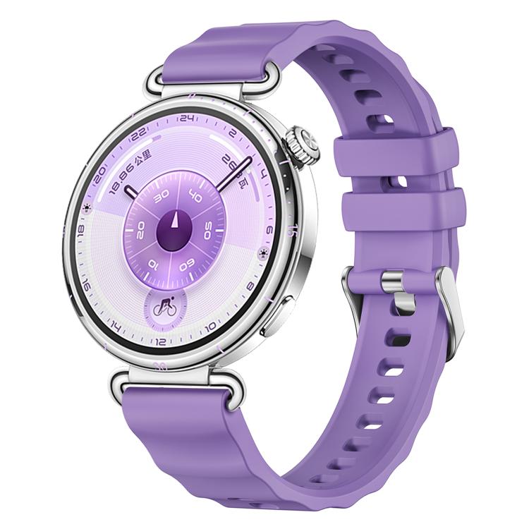 xDfind Quick Release Spring Bar Silver Buckle Solid Color Silicone Watch Band, For Huawei Watch GT 6 / 5 / 4 41mm