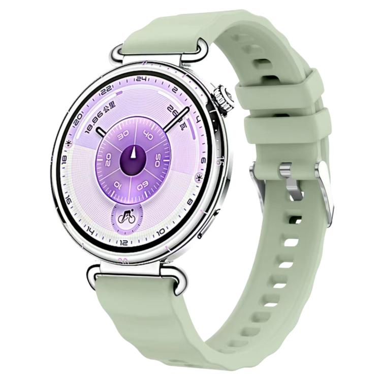 xDfind Quick Release Spring Bar Silver Buckle Solid Color Silicone Watch Band, For Huawei Watch GT 6 / 5 / 4 41mm