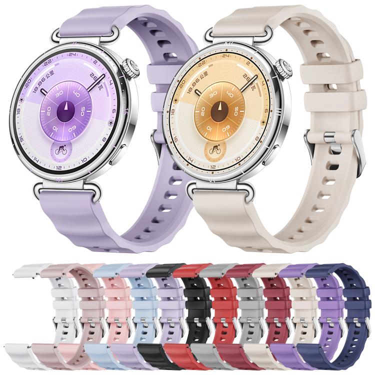 xDfind Quick Release Spring Bar Silver Buckle Solid Color Silicone Watch Band