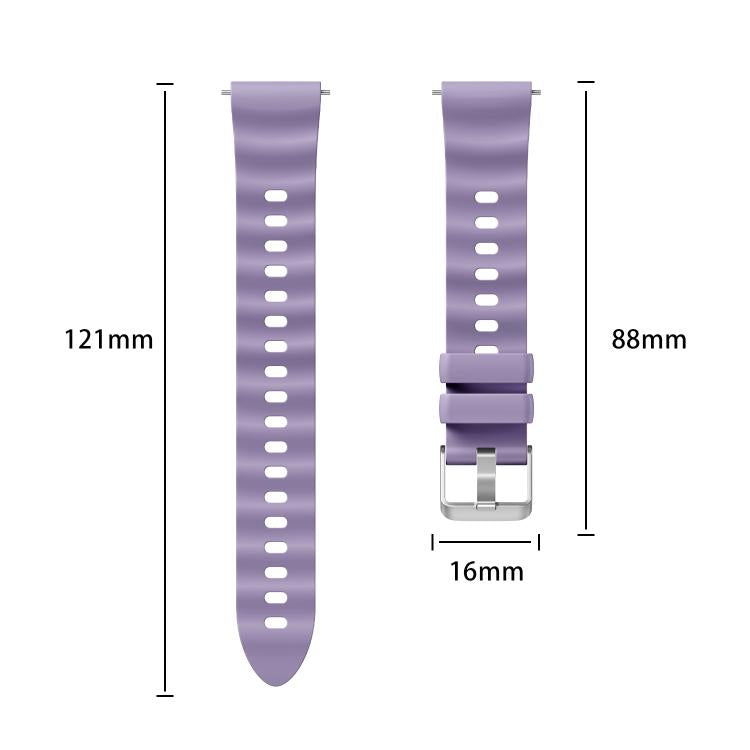 xDfind Quick Release Spring Bar Silver Buckle Solid Color Silicone Watch Band