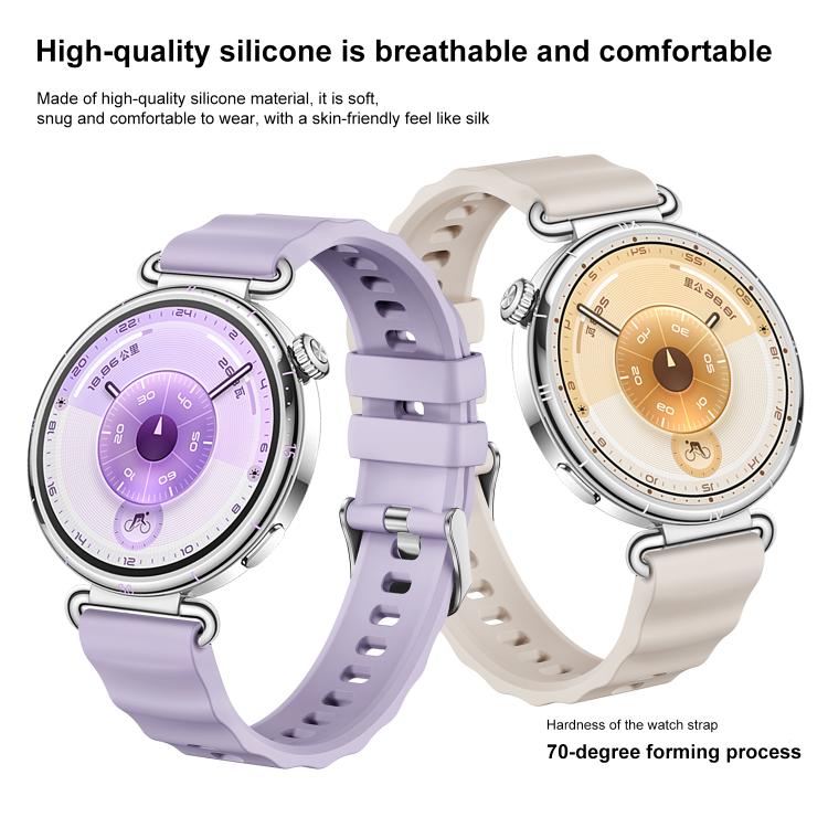 xDfind Quick Release Spring Bar Silver Buckle Solid Color Silicone Watch Band