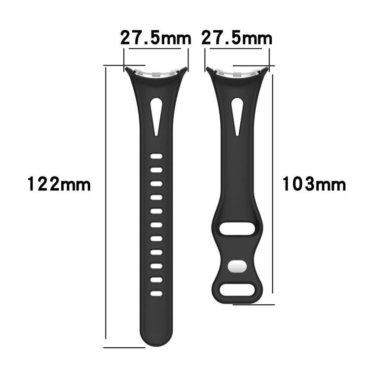 xDfind Small Waist Butterfly Buckle Silicone Watch Band, For Google Pixel Watch 4 / 3 / 2 / 1 41mm