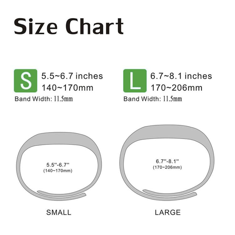 For Fitbit Flex 2 xDfind Translucent Film Metal Buckle Silicone Watch Band, L