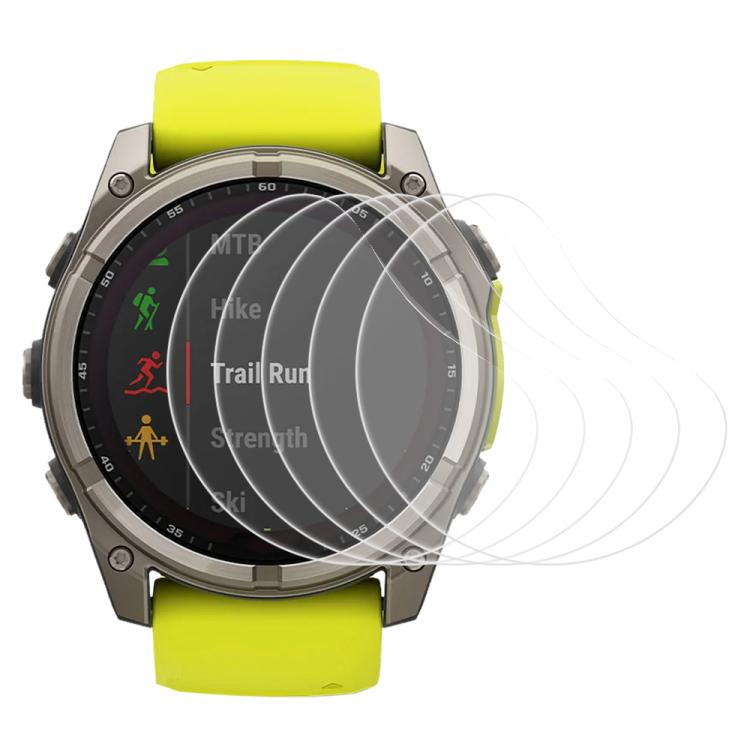 5pcs xDfind Soft Hydrogel Film Full Cover Watch Front Protector, For Garmin vivoactive 6, For Garmin Fenix 8 51mm, For Garmin Approach S70 47mm, For Garmin Instinct 3 50mm, For Garmin Instinct 3 45mm