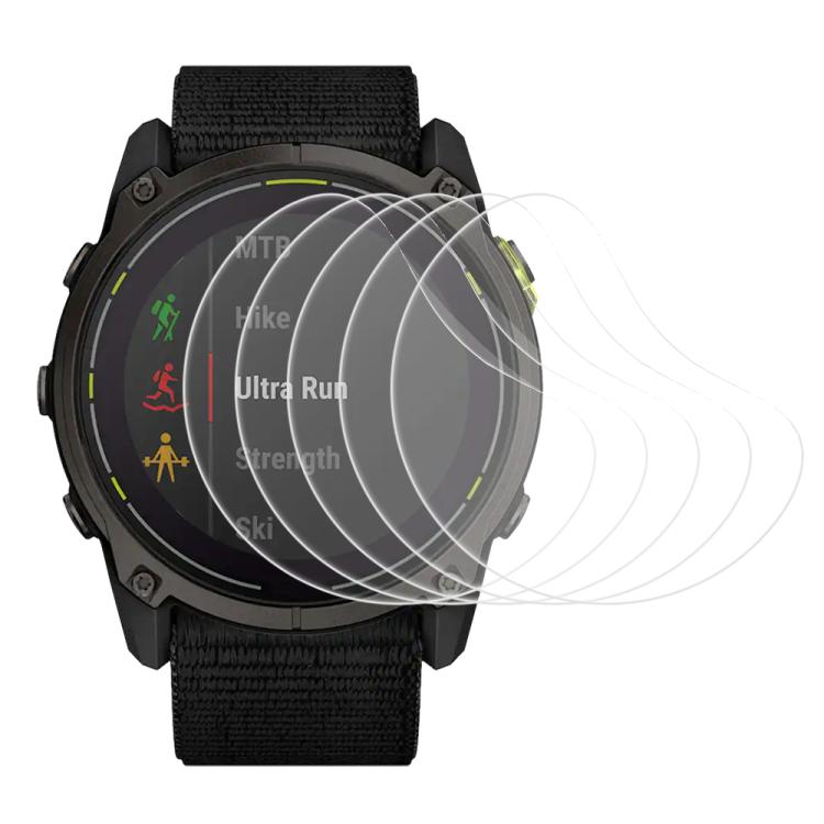 5pcs xDfind Soft Hydrogel Film Full Cover Watch Front Protector, For Garmin Instinct E 45mm, For Garmin Instinct E 40mm, For Garmin Enduro 3, For Garmin Fenix 8 47mm, For Garmin Fenix 8 43mm