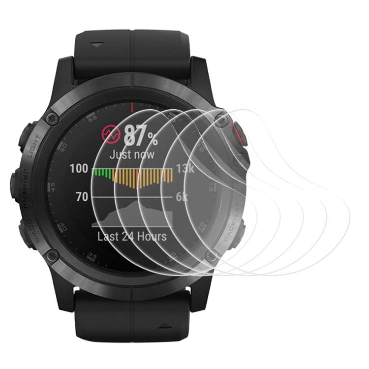 5pcs xDfind Soft Hydrogel Film Full Cover Watch Front Protector, For Garmin Forerunner 735 /  735 XT, For Garmin Fenix 6S / 6S Pro, For Garmin Fenix 6 Pro, For Garmin Fenix 5x / 3 / 5x Plus, For Garmin vivosmart HR