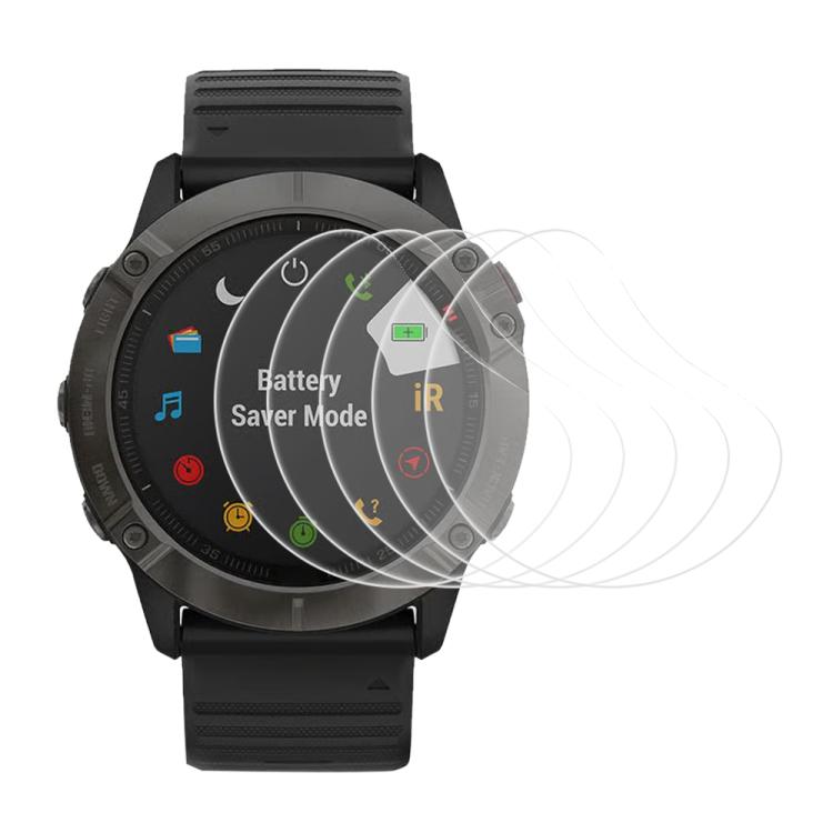 5pcs xDfind Soft Hydrogel Film Full Cover Watch Front Protector, For Garmin Forerunner 220, For Garmin Fenix 6X / 6X Pro, For Garmin vivosmart HR Plus, For Garmin vivoactive 3, For Garmin Fenix 5