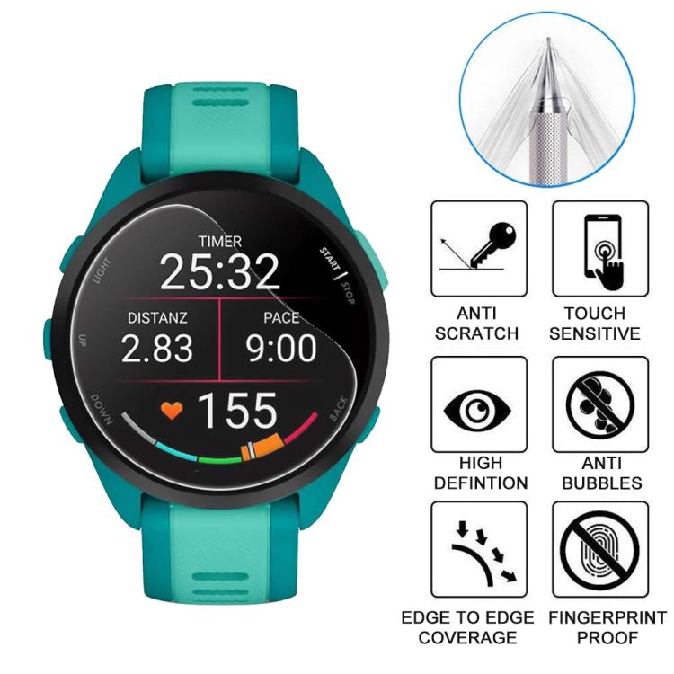 5pcs xDfind Soft Hydrogel Film Full Cover Watch Front Protector, For Garmin Forerunner 165, For Garmin Approach S70 42mm, For Garmin Enduro 2, For Garmin Enduro, For Garmin Venu SQ 2