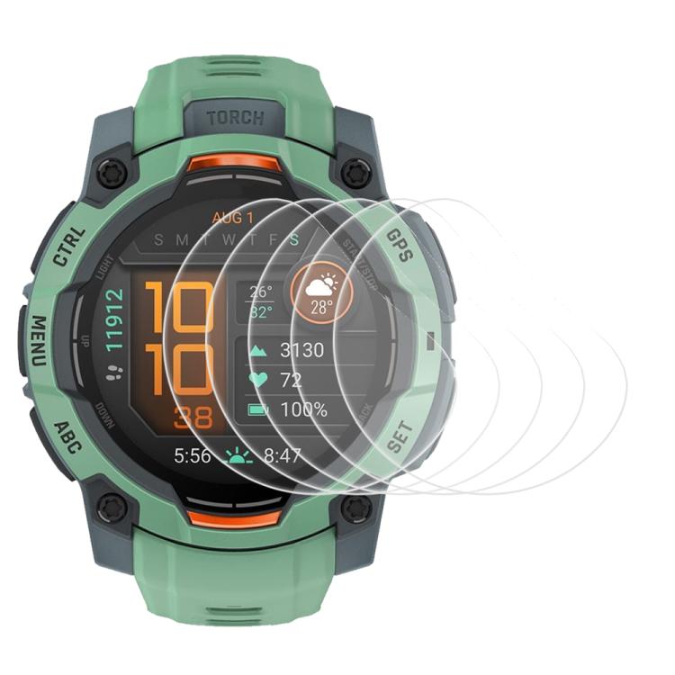 5pcs xDfind Soft Hydrogel Film Full Cover Watch Front Protector, For Garmin vivoactive 6, For Garmin Fenix 8 51mm, For Garmin Approach S70 47mm, For Garmin Instinct 3 50mm, For Garmin Instinct 3 45mm