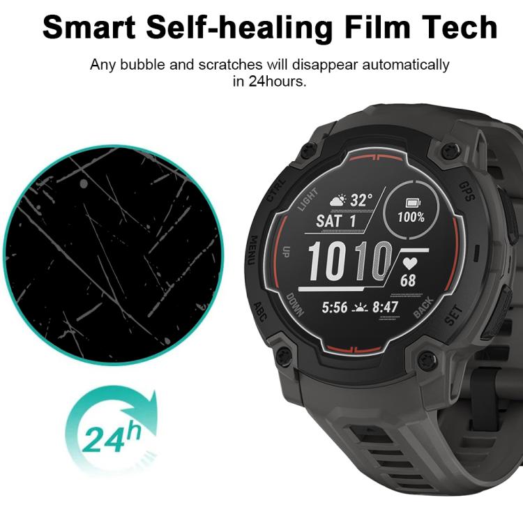 5pcs xDfind Soft Hydrogel Film Full Cover Watch Front Protector, For Garmin Instinct E 45mm, For Garmin Instinct E 40mm, For Garmin Enduro 3, For Garmin Fenix 8 47mm, For Garmin Fenix 8 43mm