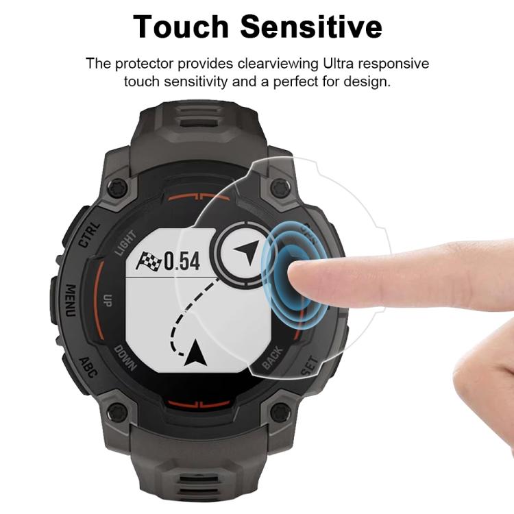 5pcs xDfind Soft Hydrogel Film Full Cover Watch Front Protector, For Garmin Instinct E 45mm, For Garmin Instinct E 40mm, For Garmin Enduro 3, For Garmin Fenix 8 47mm, For Garmin Fenix 8 43mm