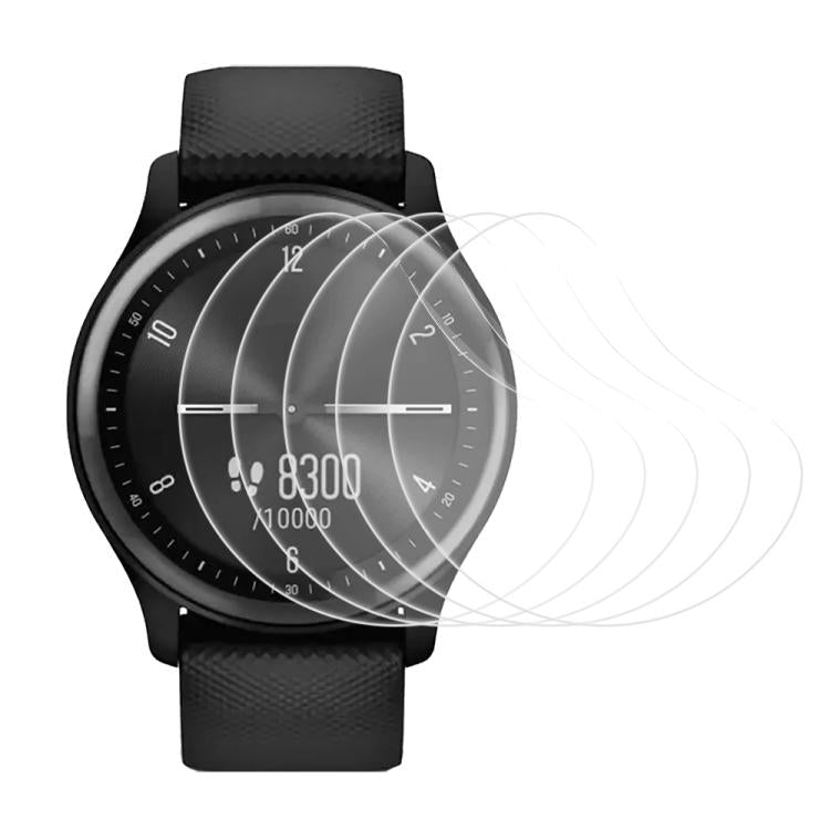 5pcs xDfind Soft Hydrogel Film Full Cover Watch Front Protector, For Garmin GarminMove Sport, For Garmin Approach G12, For Garmin vivoactive 3 Music, For Garmin Forerunner 158, For Garmin Forerunner 645