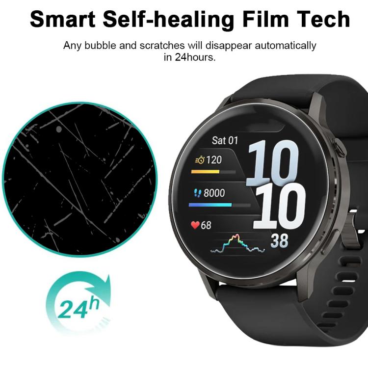5pcs xDfind Soft Hydrogel Film Full Cover Watch Front Protector, For Garmin Venu 4 45mm, For Garmin Venu 4 41mm, For Garmin Foreunner 570 47mm, For Garmin Foreunner 570 42mm, For Garmin Foreunner 970 47mm