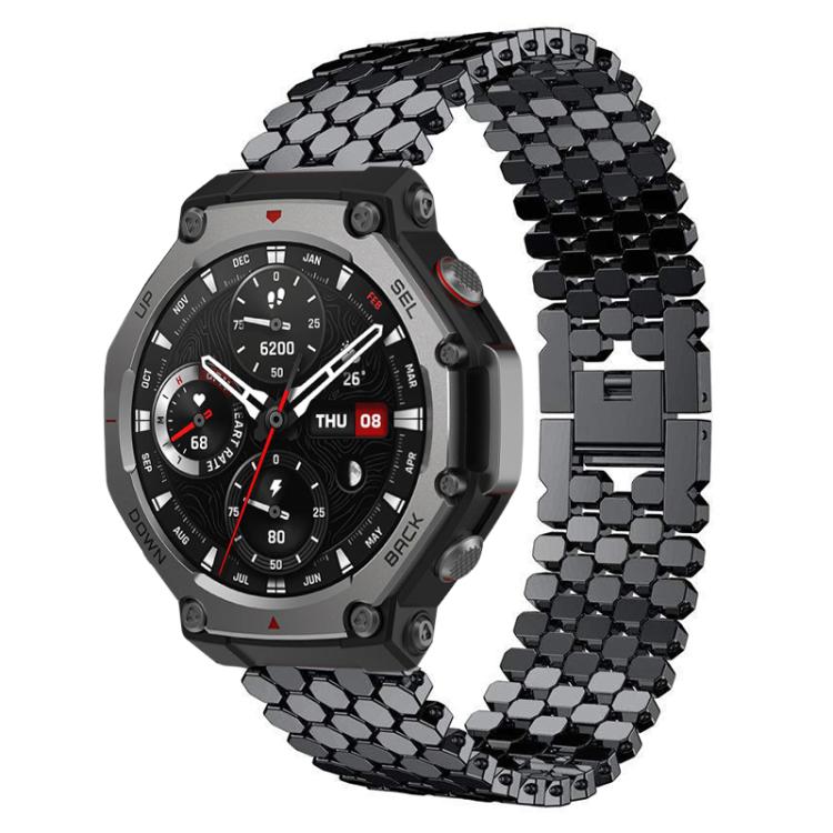 xDfind Fish Scale Texture Metal Watch Band, For Amazfit T-Rex 3