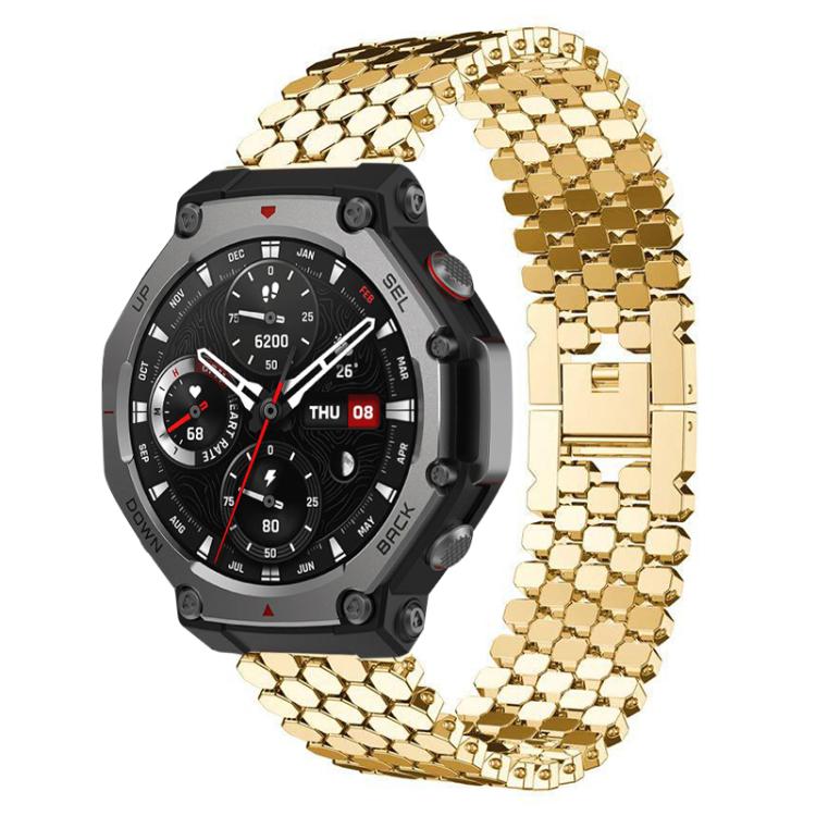 xDfind Fish Scale Texture Metal Watch Band, For Amazfit T-Rex 3