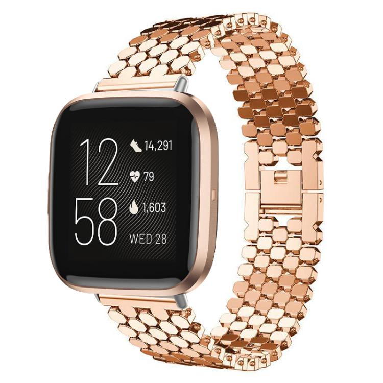 xDfind Fish Scale Texture Metal Watch Band, For Fitbit Versa 2/Versa/Versa Lite