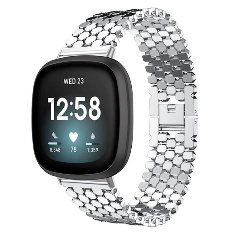 xDfind Fish Scale Texture Metal Watch Band, For Fitbit Versa 4/Versa 3/Sense 2/Sense
