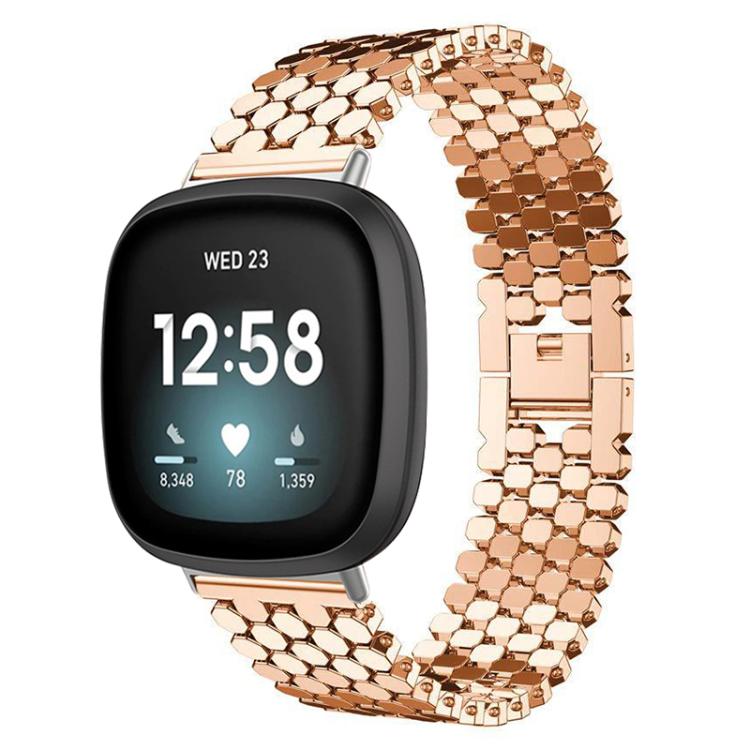 xDfind Fish Scale Texture Metal Watch Band, For Fitbit Versa 4/Versa 3/Sense 2/Sense