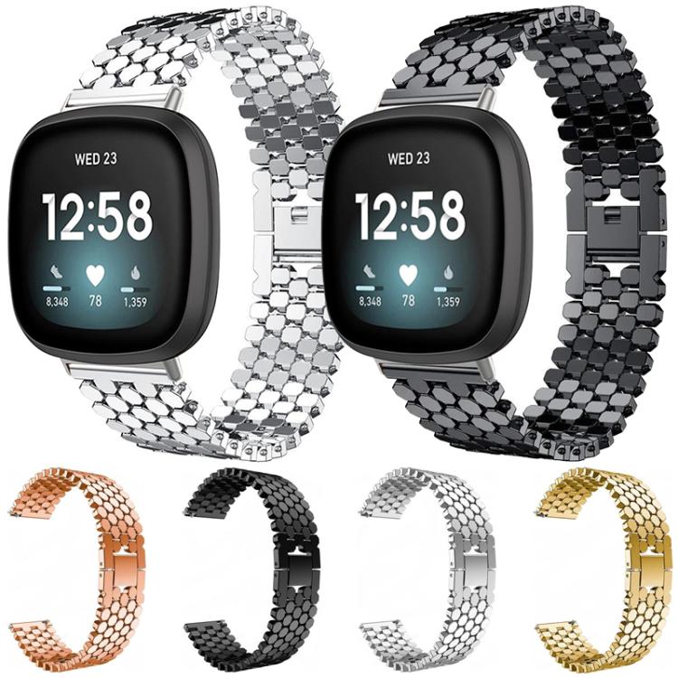 xDfind Fish Scale Texture Metal Watch Band, For Fitbit Versa 2/Versa/Versa Lite