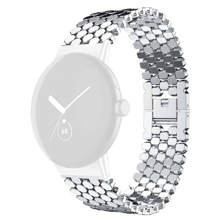 xDfind Fish Scale Texture Metal Watch Band, For Google Pixel Watch 5 / 4 / 3 / 2 / 1 41mm