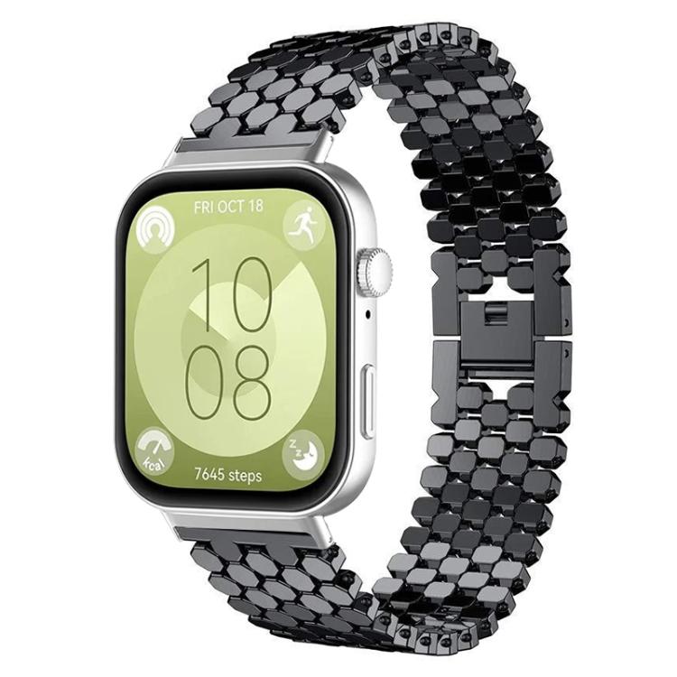 xDfind Fish Scale Texture Metal Watch Band