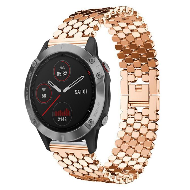 xDfind Fish Scale Texture Metal Watch Band, For Garmin Fenix 8/7/6/5 22mm