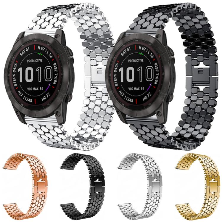 xDfind Fish Scale Texture Metal Watch Band, For Garmin Forerunner 35 / 30 / 35J
