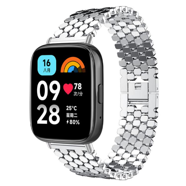 xDfind Fish Scale Texture Metal Watch Band