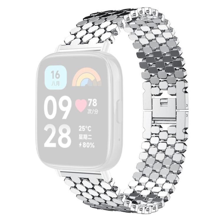 xDfind Fish Scale Texture Metal Watch Band