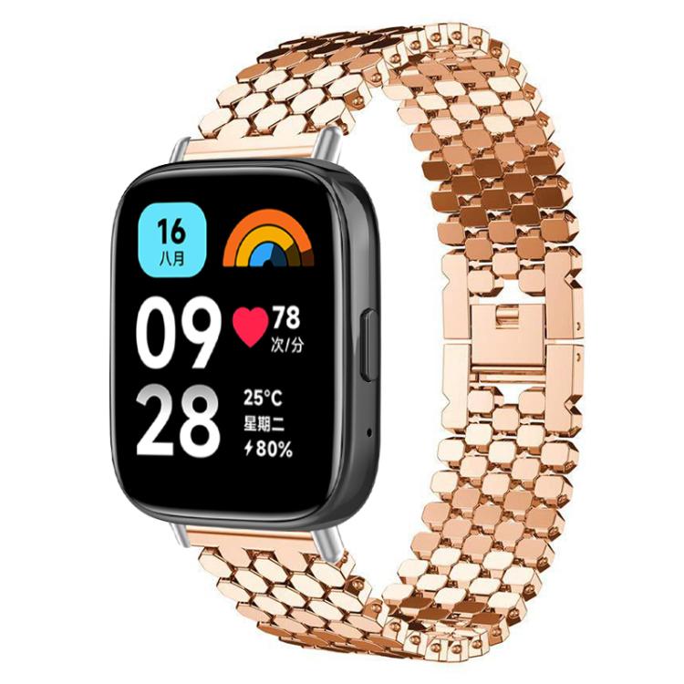 xDfind Fish Scale Texture Metal Watch Band