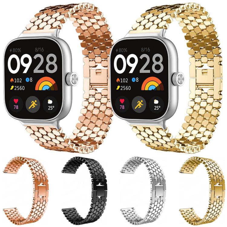 xDfind Fish Scale Texture Metal Watch Band