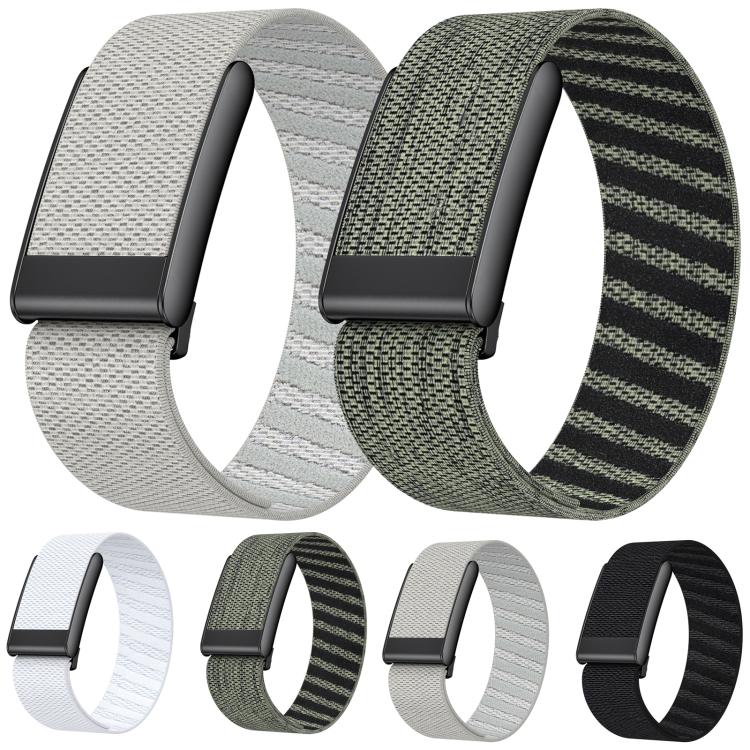 xDfind Black Buckle Sport Elastic Twill Pattern Nylon Watch Band