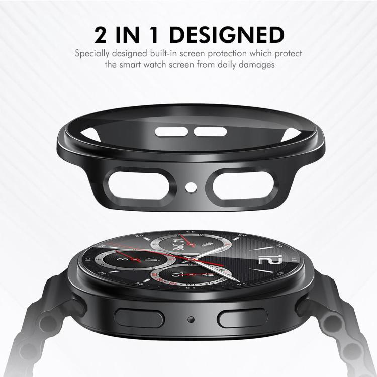 xDfind Tempered Film Integrated Frosted PC Watch Protective Cover, For Samsung Galaxy Watch8 44mm