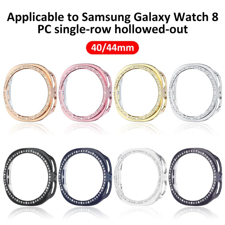 xDfind Single Row Diamond Hollow PC Watch Cover, For Samsung Galaxy Watch8 44mm
