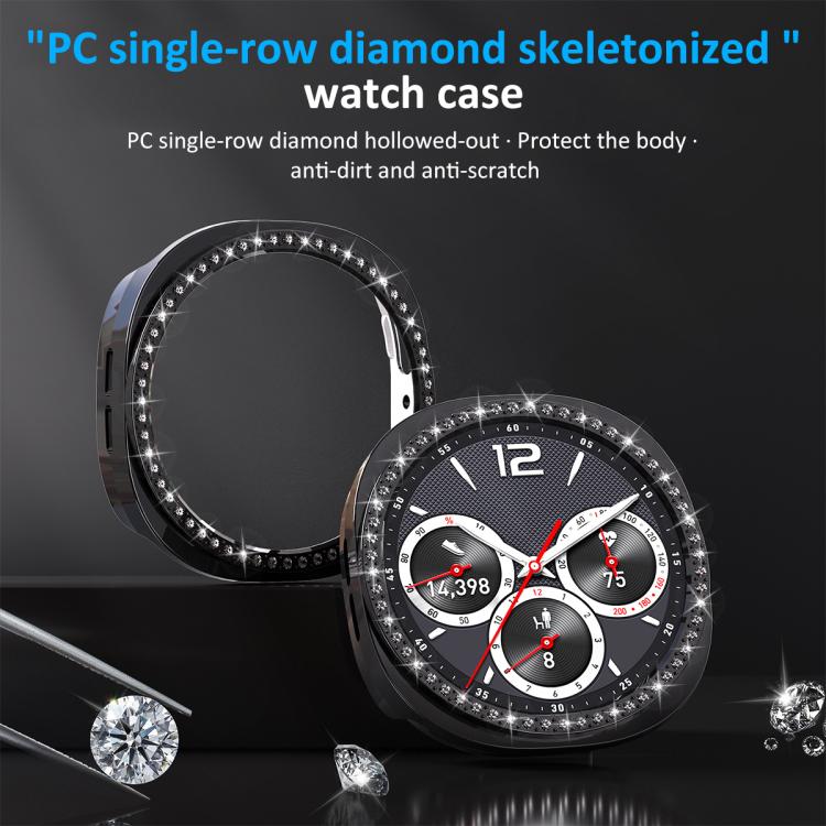 xDfind Single Row Diamond Hollow PC Watch Cover, For Samsung Galaxy Watch8 44mm