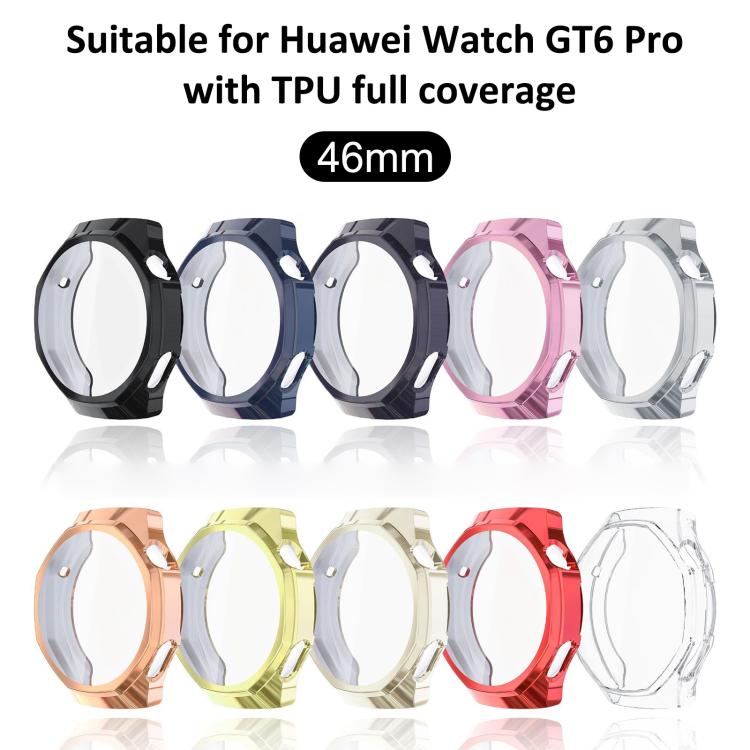 xDfind Plating Tempered Film Integrated TPU Watch Protective Cover, For Huawei Watch GT 6 Pro 46mm