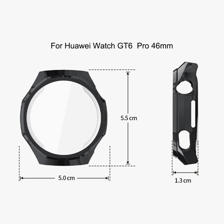 xDfind Plating Tempered Film Integrated TPU Watch Protective Cover, For Huawei Watch GT 6 Pro 46mm
