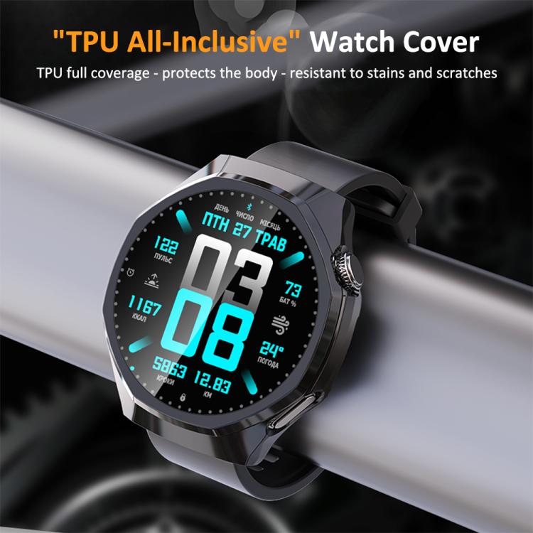 xDfind Plating Tempered Film Integrated TPU Watch Protective Cover, For Huawei Watch GT 6 Pro 46mm